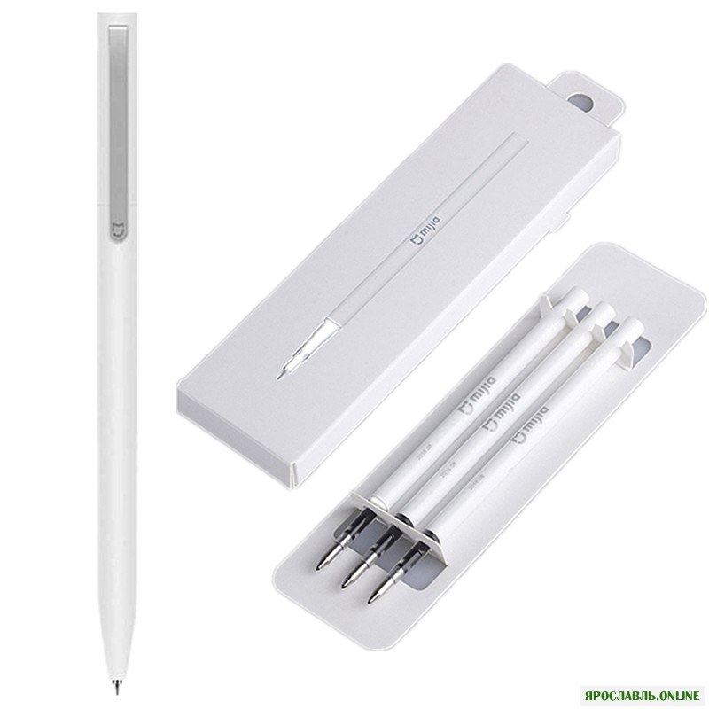 Original Xiaomi Mijia Гладкая 0,5 мм письменная точка Прочный подписи Ручка WIth 3Pcs Black Ink Refill