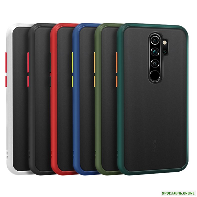 Для Xiaomi Redmi Note 8 Pro Чехол Bakeey Armor Ударопрочный матовый полупрозрачный жесткий матовый полупрозрачный жесткий ПК и мягкий край TPU Protective Чехол